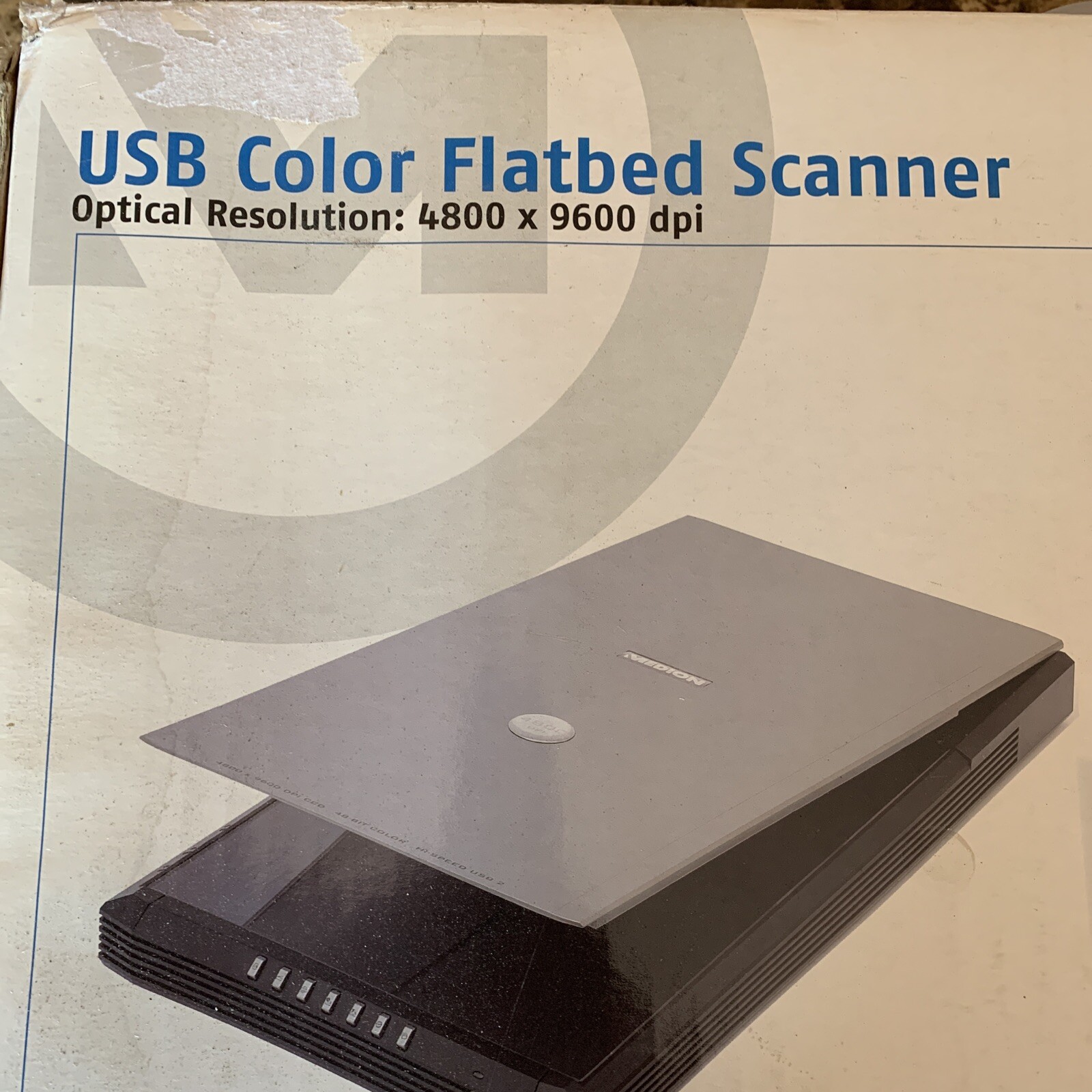 Medion USB Color Flatbed Scanner Optical Res 4800 x 9600 DPI Single Pass