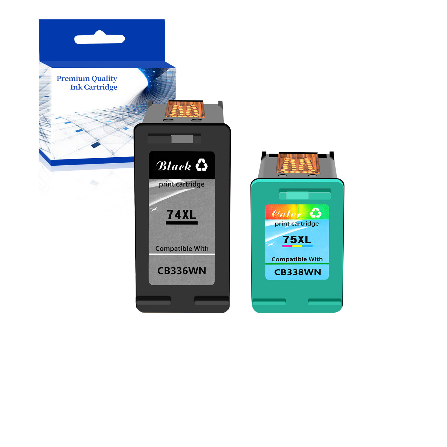 Ink Cartridge FOR HP 74 XL 75 XL Photosmart C4240 C4270 C4280 C4288 C4340 C4380