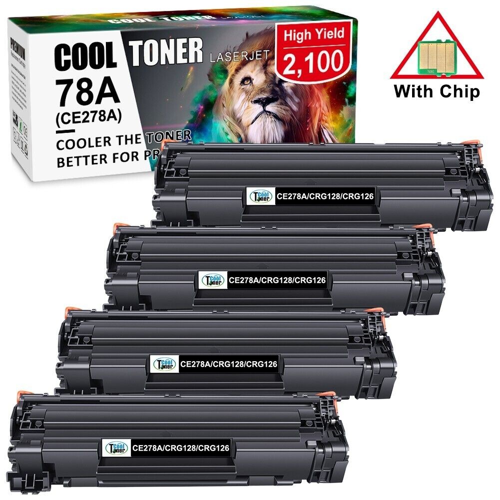 4PK CE278A 78A Toner Cartridge For HP LaserJet Pro P1606dn M1536 M1536dnf MF4450