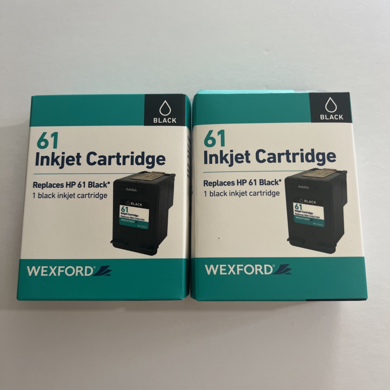 (Lot Of 2) Wexford 61 Black Ink Cartridge CH561WN Replacement for HP 61 DeskJet