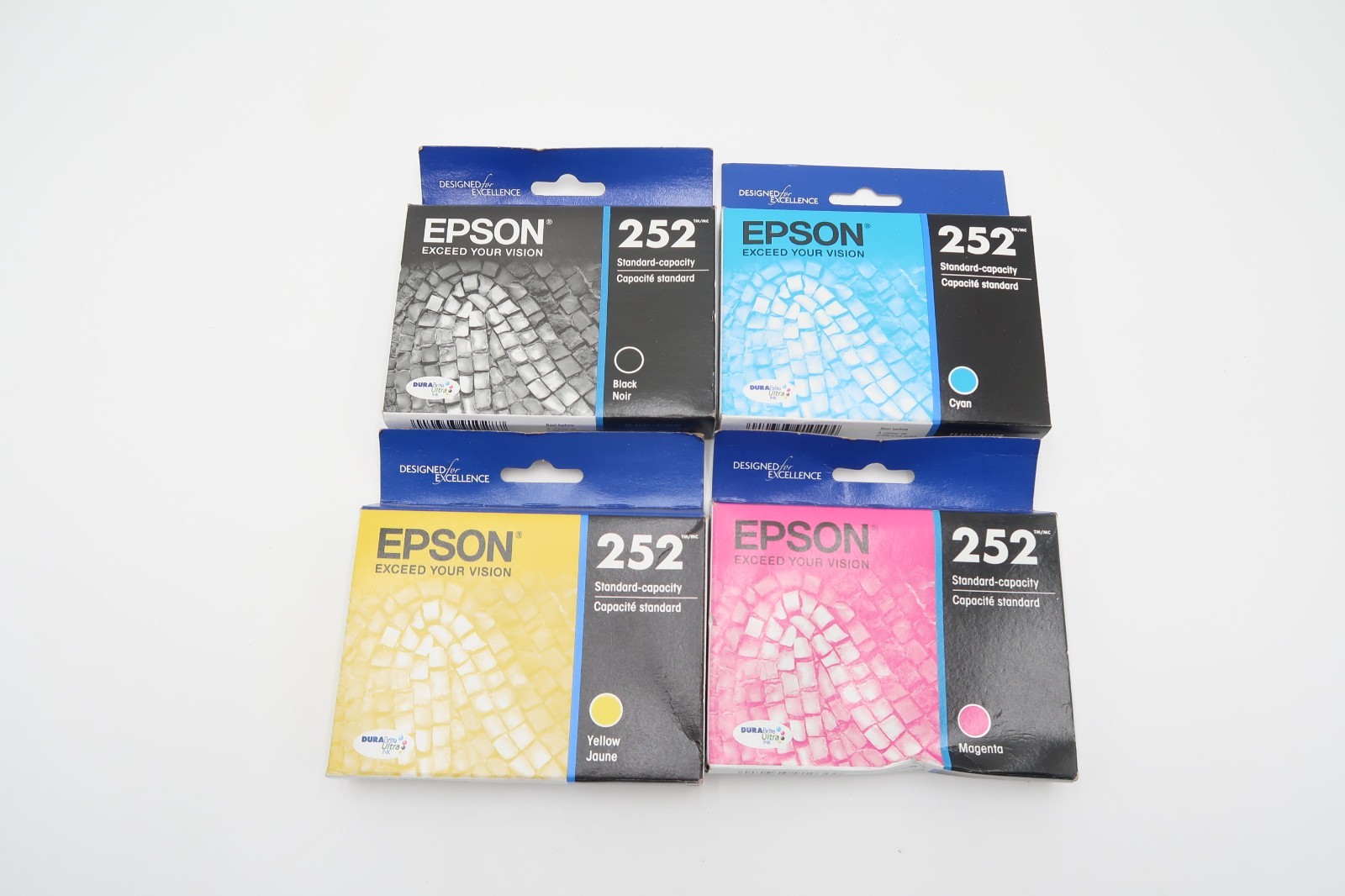 Epson Genuine 252 T252120-BCS Black/Tri-Color Ink Cartridge 2026/2027 Sealed