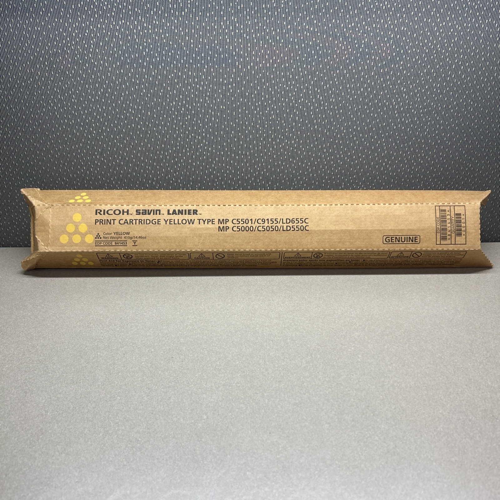 Genuine RICOH SAVIN LANIER Yellow Type MP C5501 C5000 C9155 C5050 LD655C LD550C
