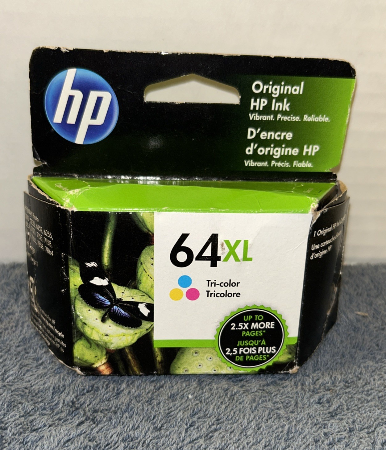 Genuine HP 64XL Tri-color Ink Cartridge Exp. 7/2023