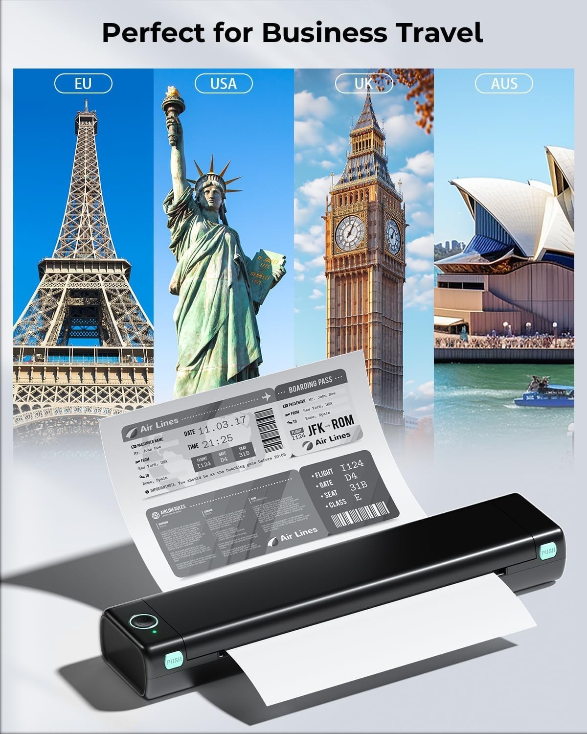 Phomemo M08F Portable Thermal Printer Wireless Bluetooth 8.5×11 US Letter