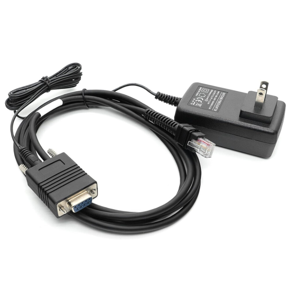 9Pin RS232 Serial Cable with 12V Power Supply For Zebra LI3678 DS3678 6.5FT(2M)