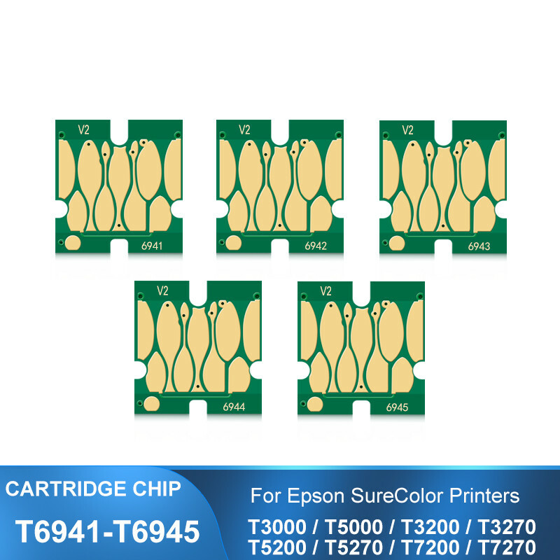 5PC/SET Single Use Chip for Surecolor T3000 T3070 T3200 T5200 T7200 T3270
