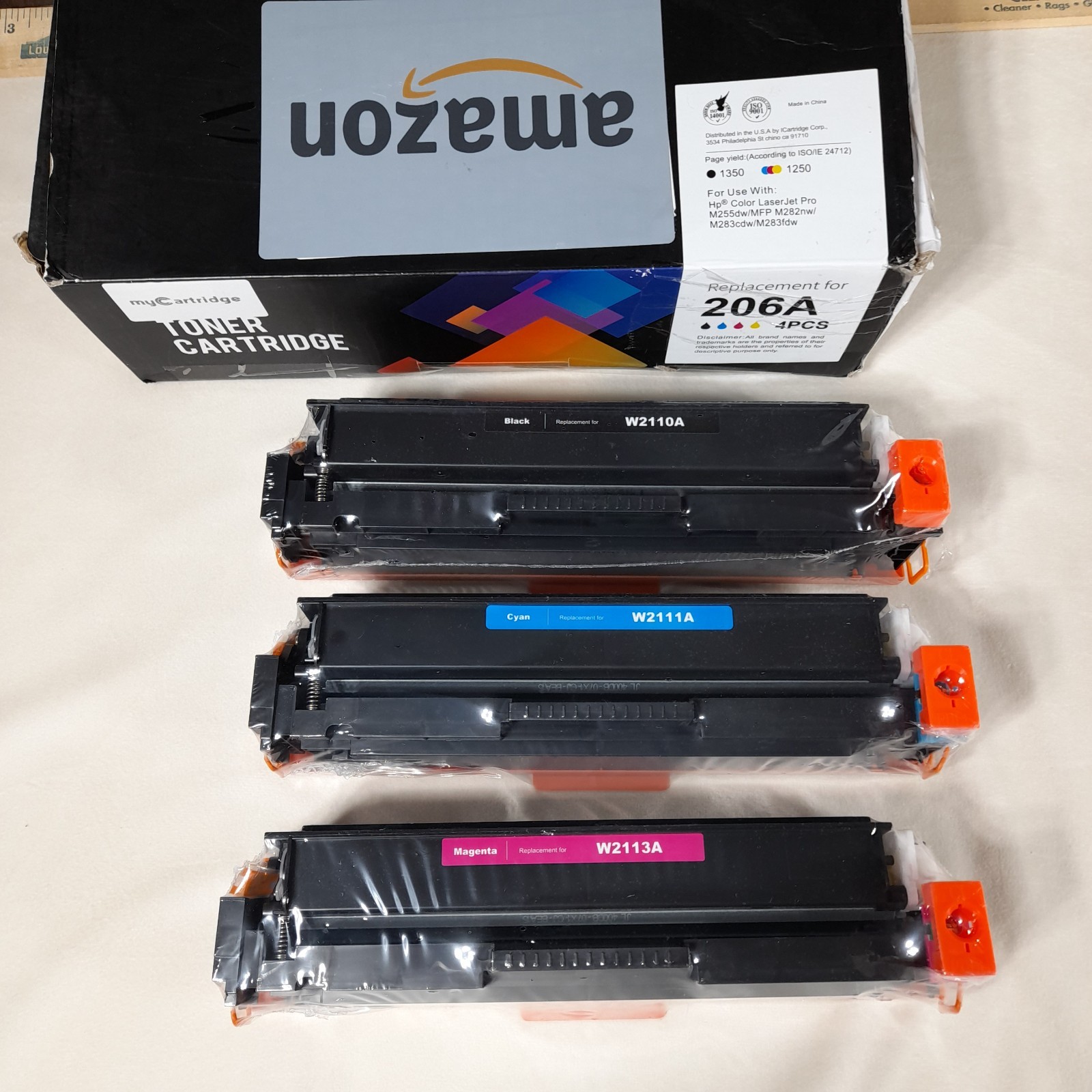 NEW~W2110A Toner Compatible for HP 206A LaserJetPro (Black, Magenta and Cyan)