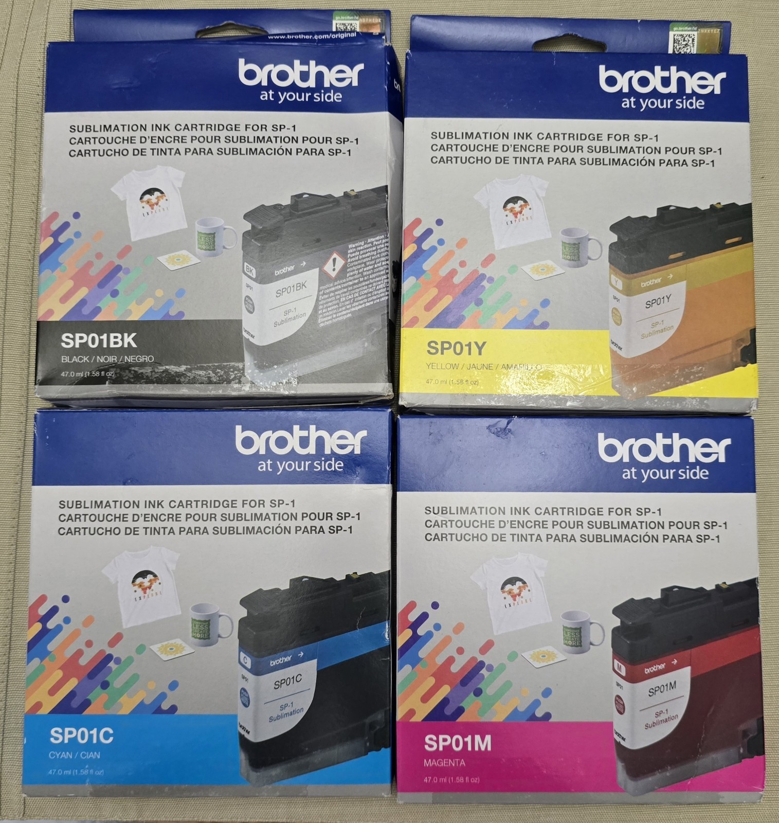 SET OF 4 BROTHER – SP01BK, SP01M, SP01Y, SP01C Ink Cartridges