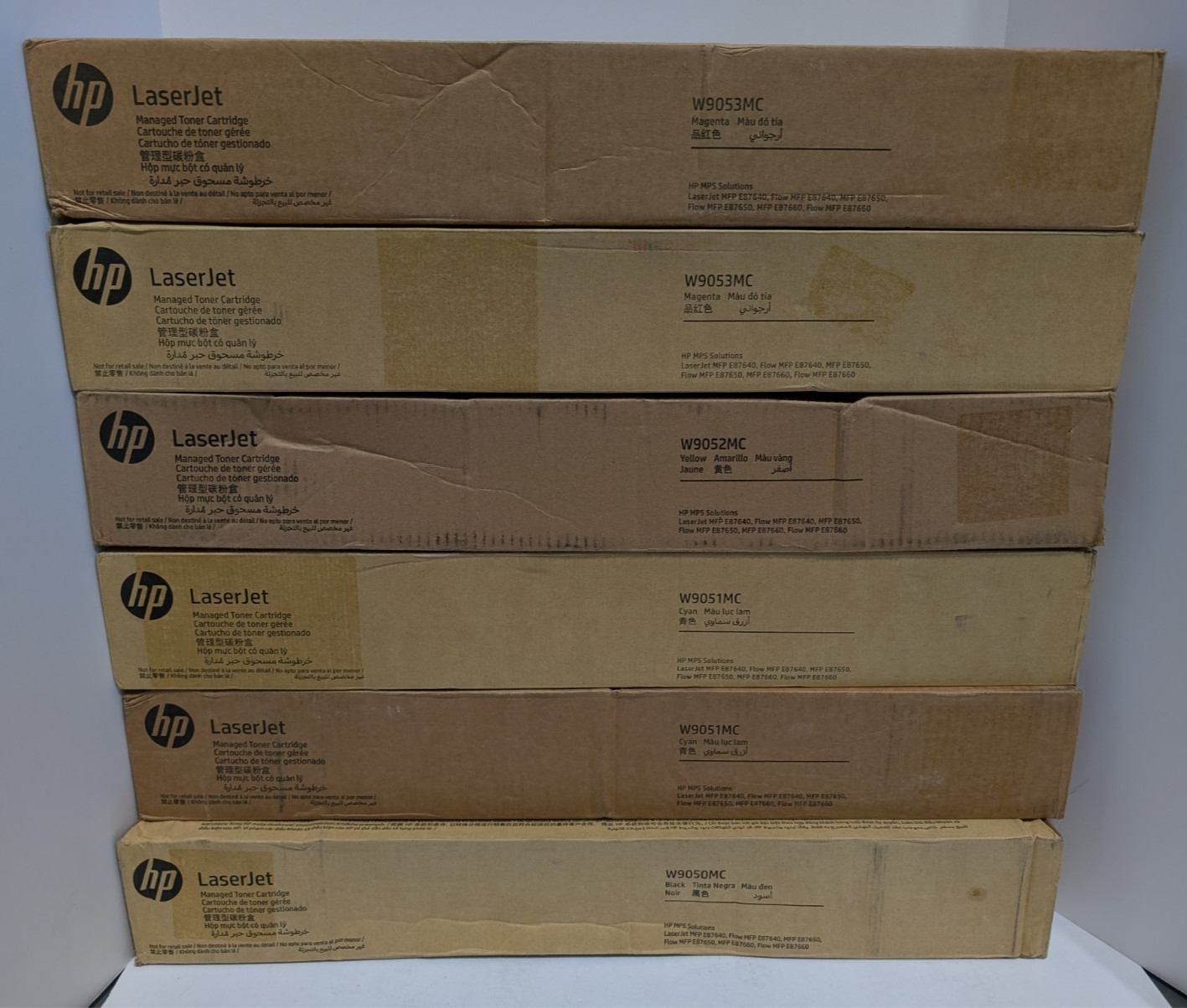 HP Genuine Toner Bundle of 6 CMYK – W9050MC, W9051MC (2), W9052MC, W9053MC (2)