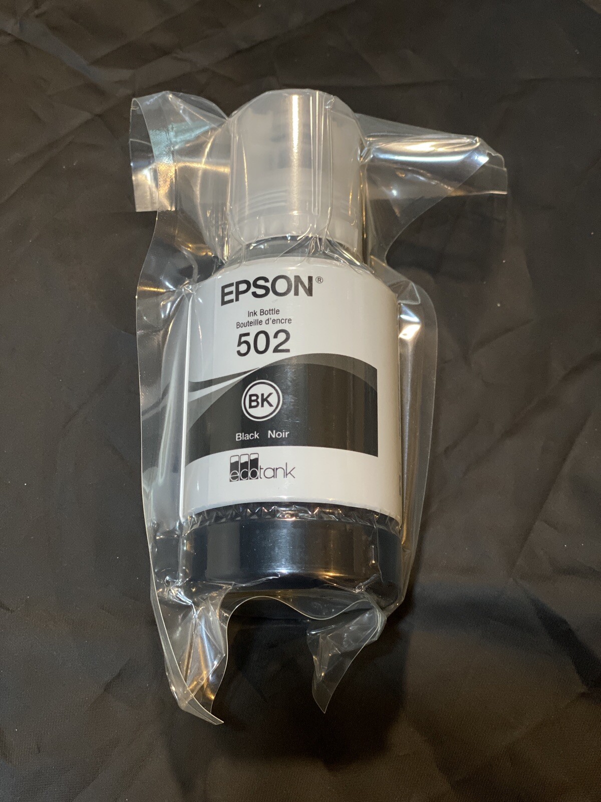 Epson Genuine 502 EcoTank Black Ink Bottle Exp: 10/2027 New, Sealed (bottle 2)