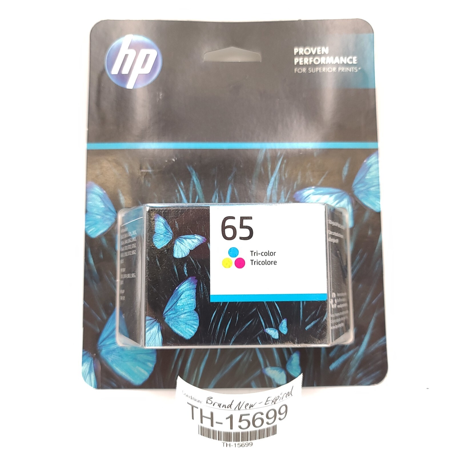 HP 65 Tri-Color Ink Cartridge For Envy & Deskjet 3700 Series Printers