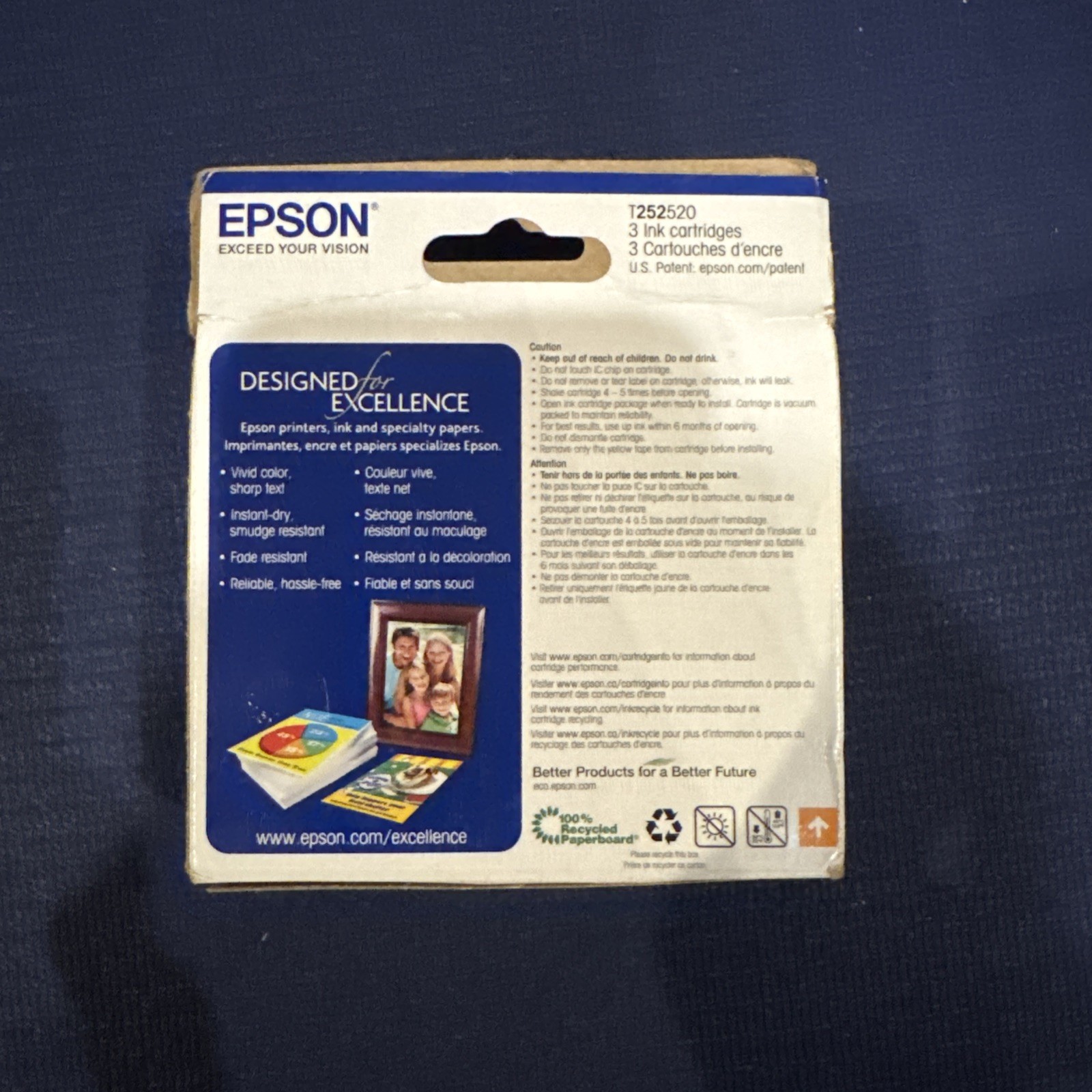 Epson DURABrite T252520 Cyan/Magenta/Yellow Ink Cartridge Expires 07/2025