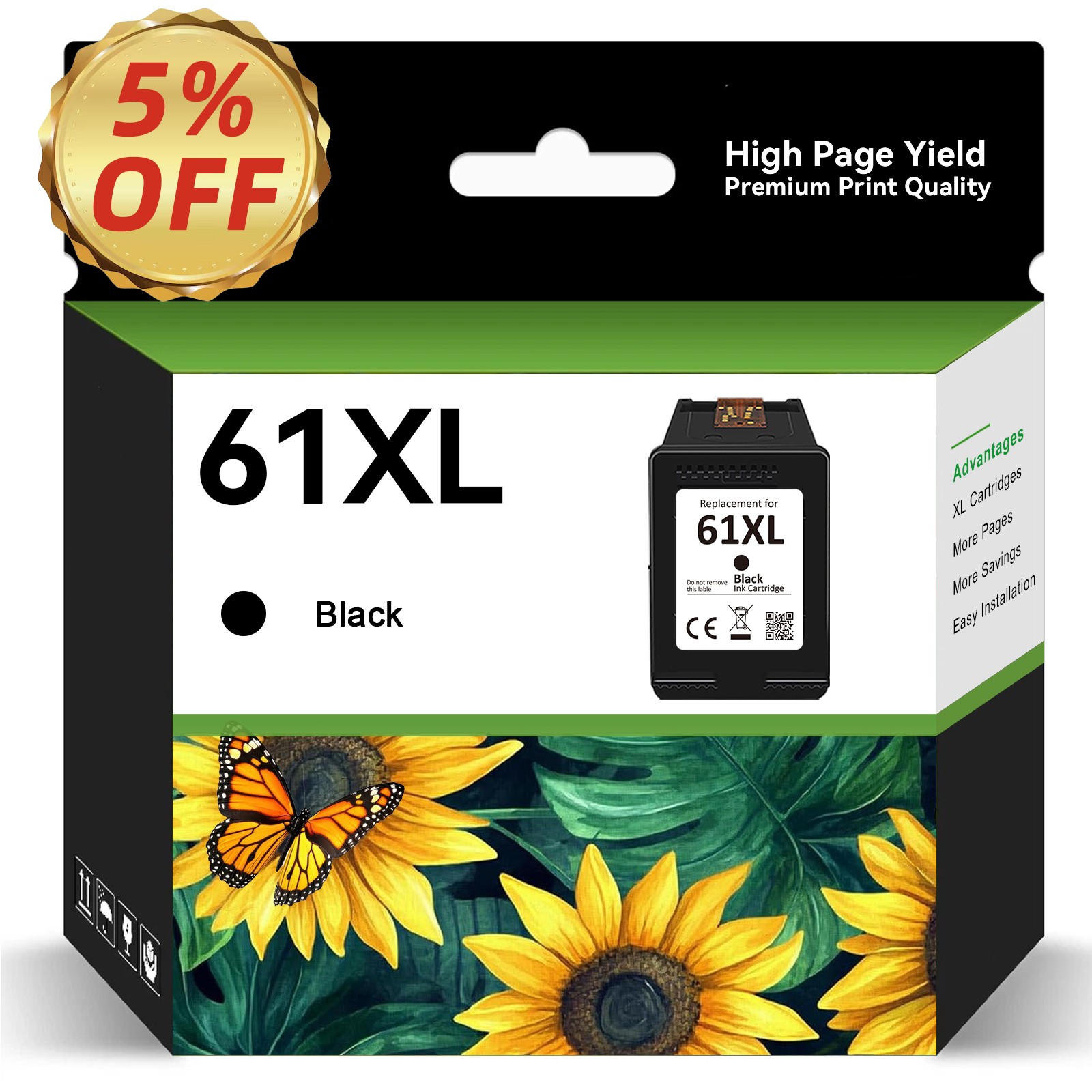 61XL 61 XL 61 Ink Cartridges for HP ENVY 4500 4501 4502 4504 5530 5531 5535 5539