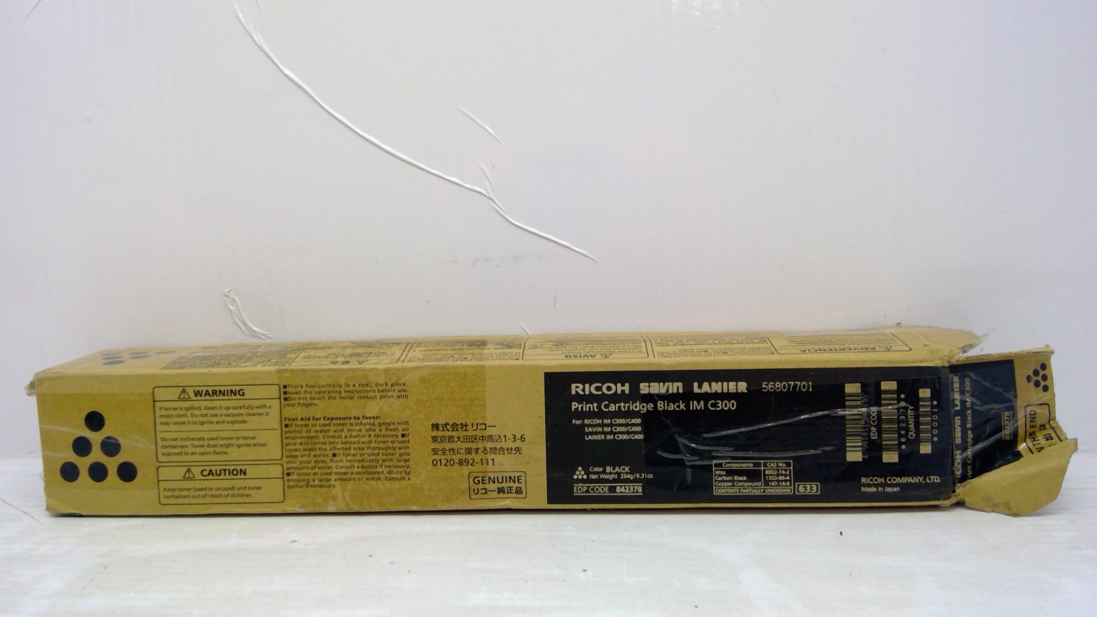 Genuine Ricoh Savin Lanier Black IM C300 Print Cartridge/842378*OPEN BOX*