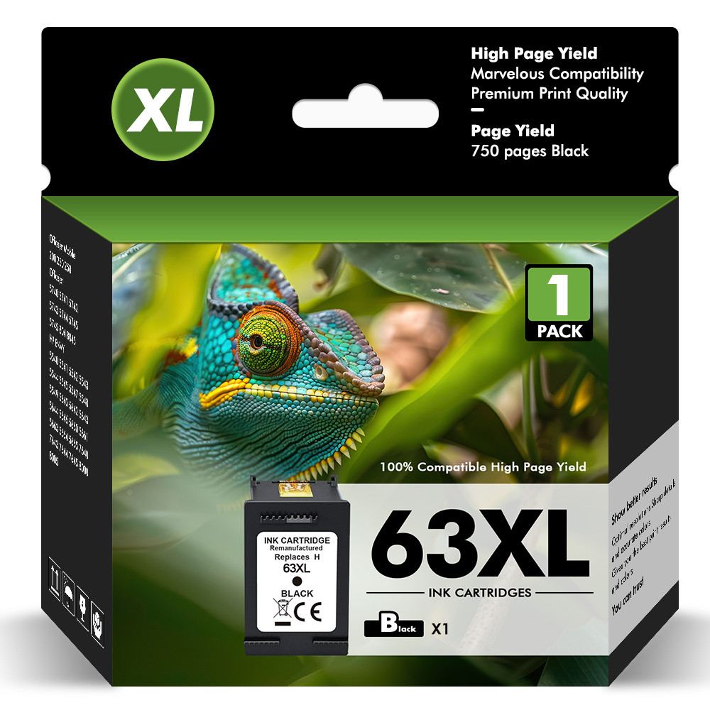 #63 63XL Ink Cartridges for HP OfficeJet 3830 4650 5255 5258 ENVY 4512 4520 4510
