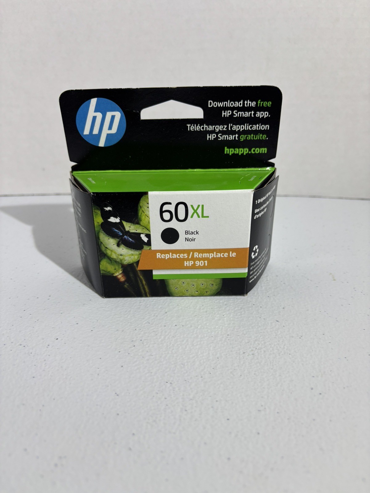 HP 60XL Black Ink Cartridge CC641WN High Yield Genuine OEM Sealed Expired 07/24