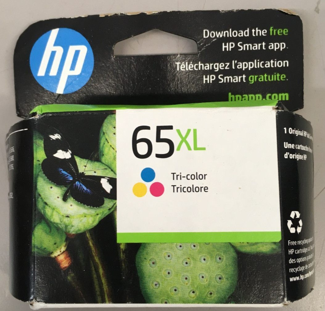 HP 65 XL Tri-Color Ink Cartridge Brand New 2023-2025