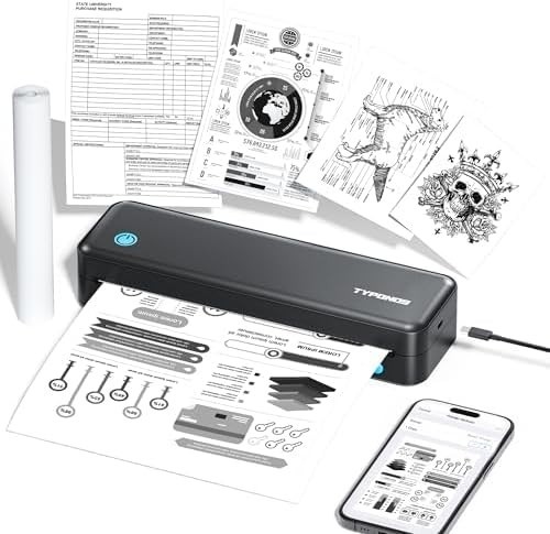 Portable Thermal Printers, D820 Wireless Bluetooth Printers Support 2″ to…