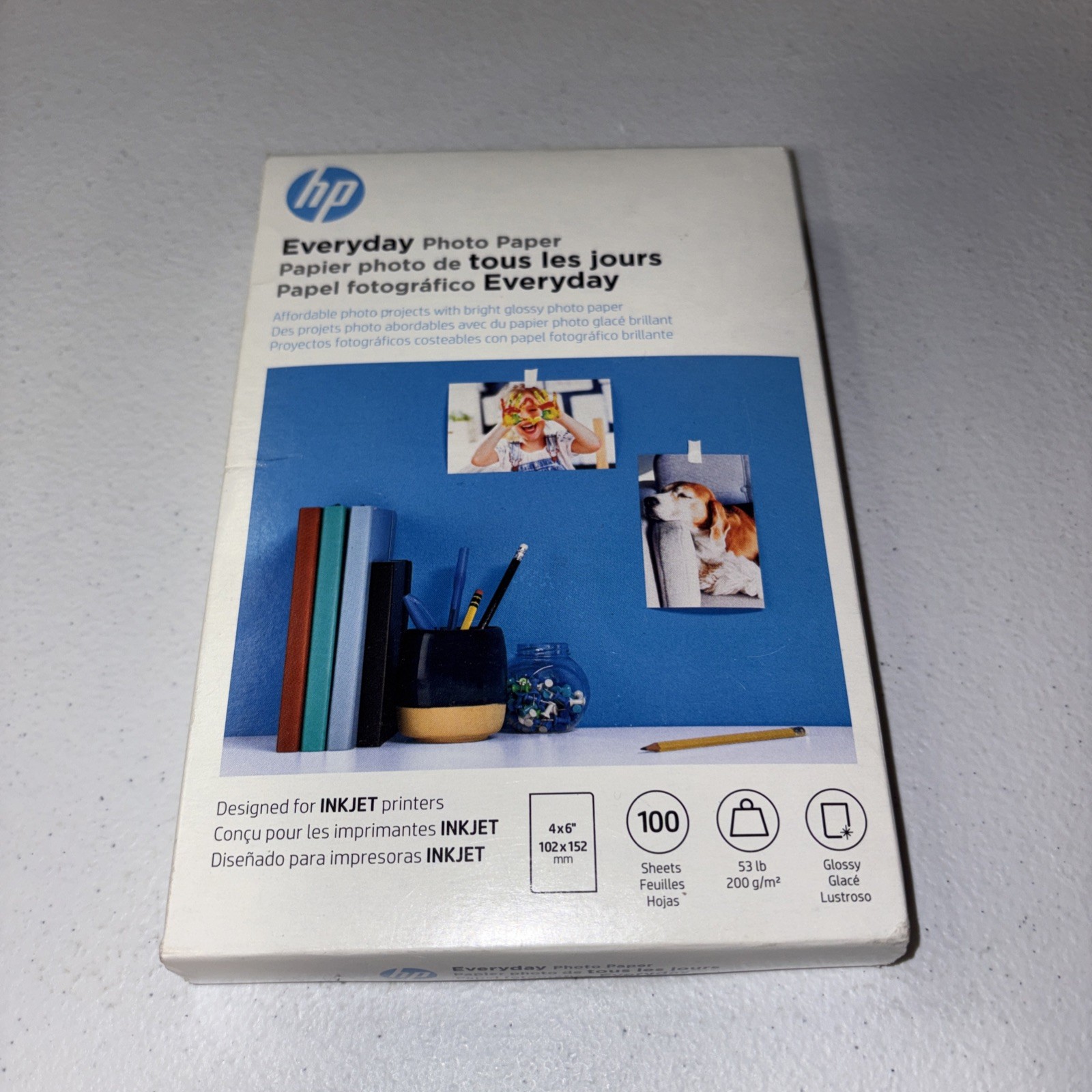 HP Everyday Photo Paper. 100 4×6″, Glossy New Sealed