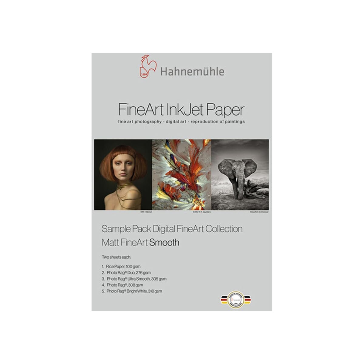 Hahnemuhle Matt FineArt Smooth Paper Sample Pack, 8.5×11, Office Product