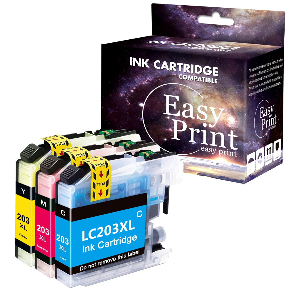 3PacK LC203 CMY Ink Cartridge fits Brother LC201 MFCJ4320DW MFC-J4420DW J485DW