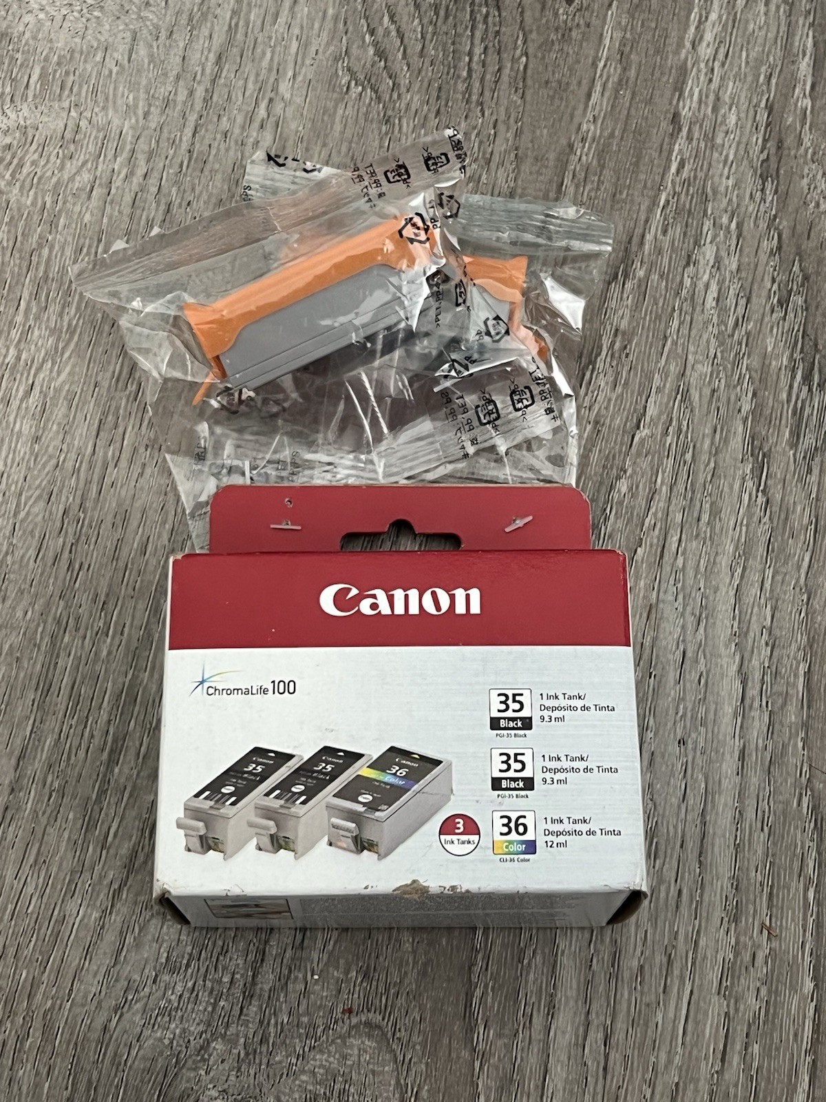 Canon Chromalife 1000 5 Ink Tanks 4 Black + 1 Color PGI-35 CLI-36 Brand New