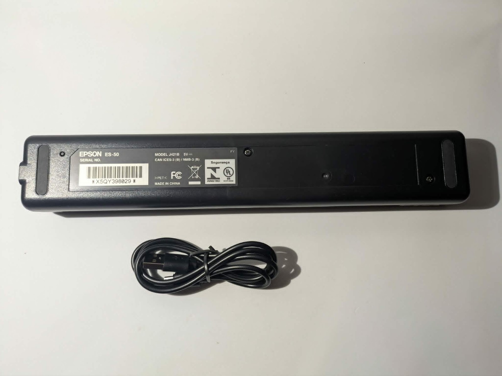 Epson ES-50 WorkForce Portable Document Scanner – Black
