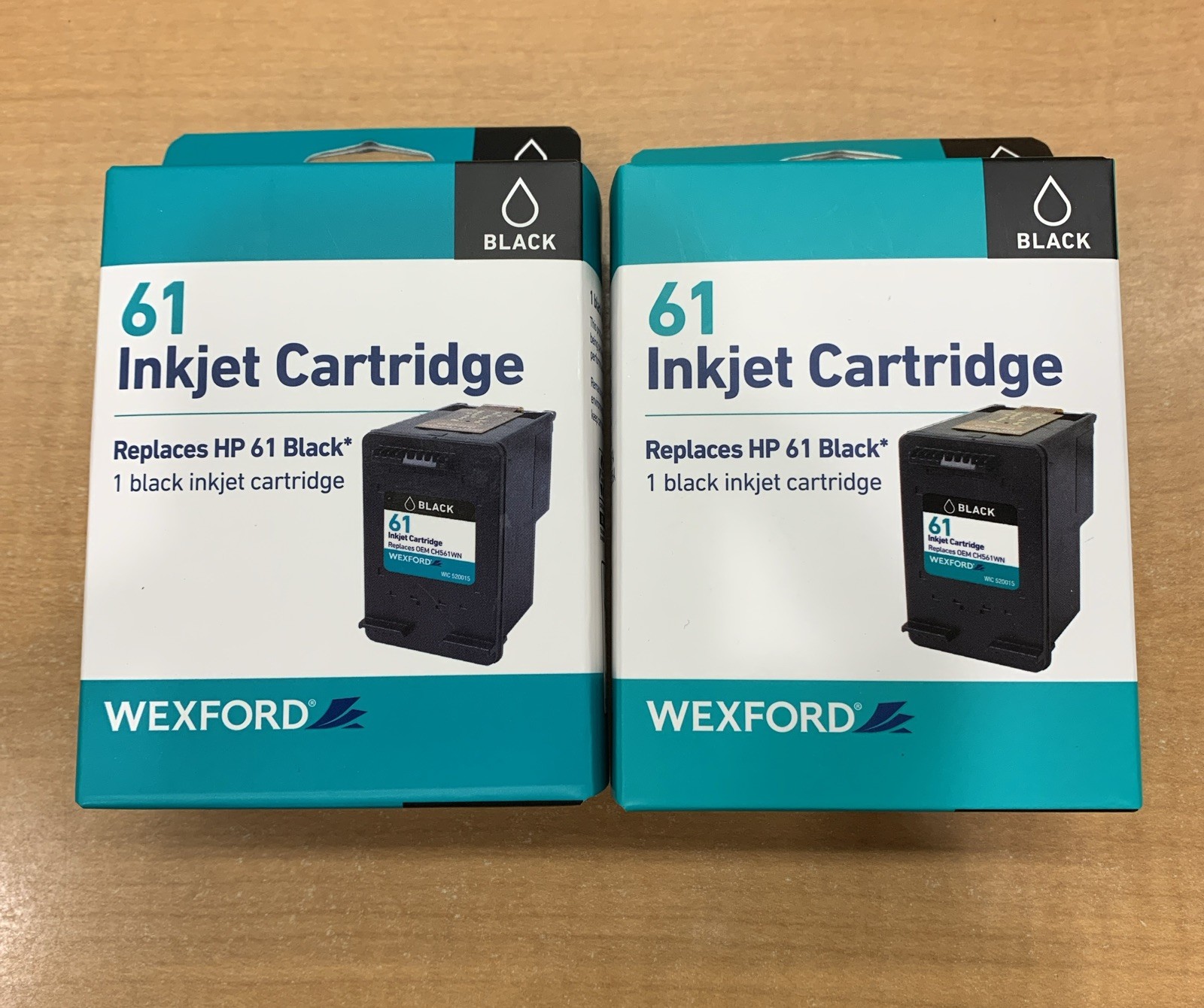Wexford Inkjet Cartridge for HP 61 Black-Ink Cartridge NEW Sealed LOT OF 2