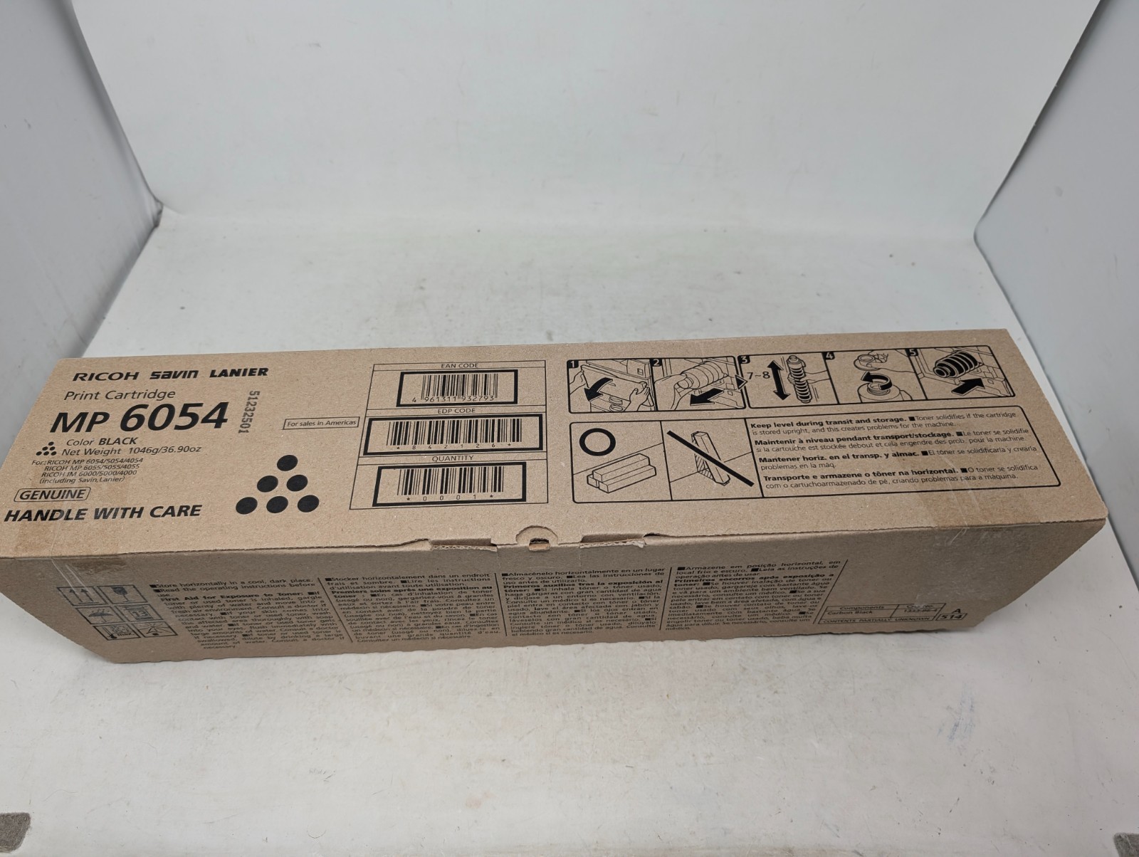 Ricoh Savin Lanier MP 6054 Black Toner Cartridge Genuine OEM (US)