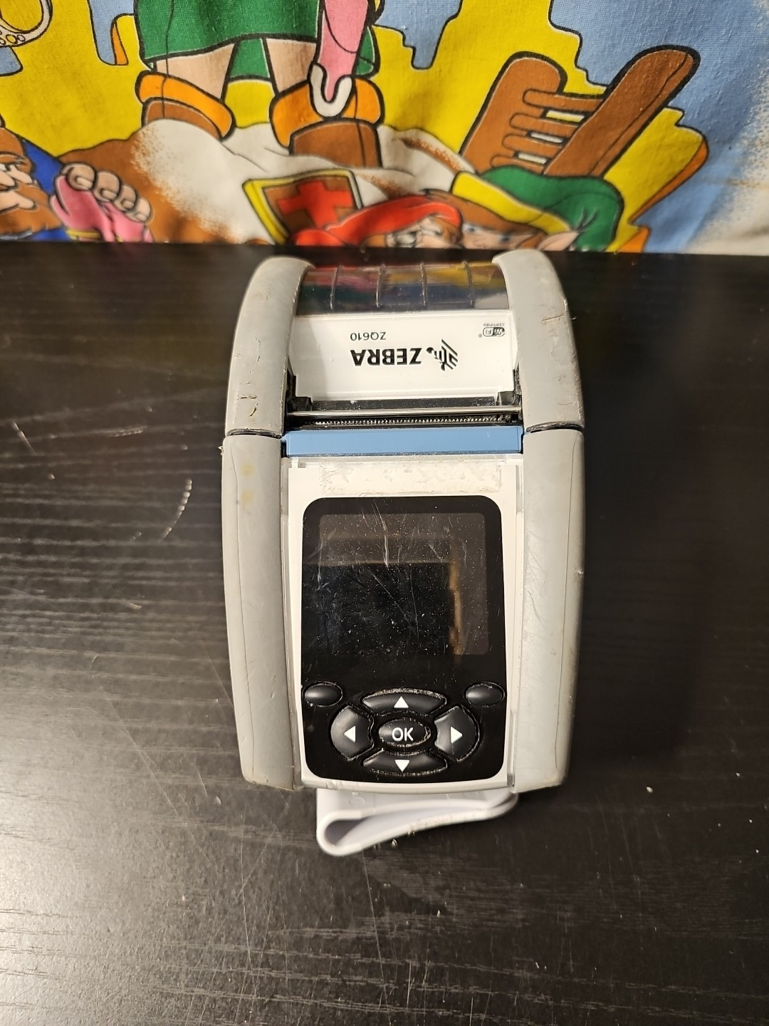 Zebra ZQ610 Thermal Mobile Label Printer Grey Bluetooth No Battery Broken Screen