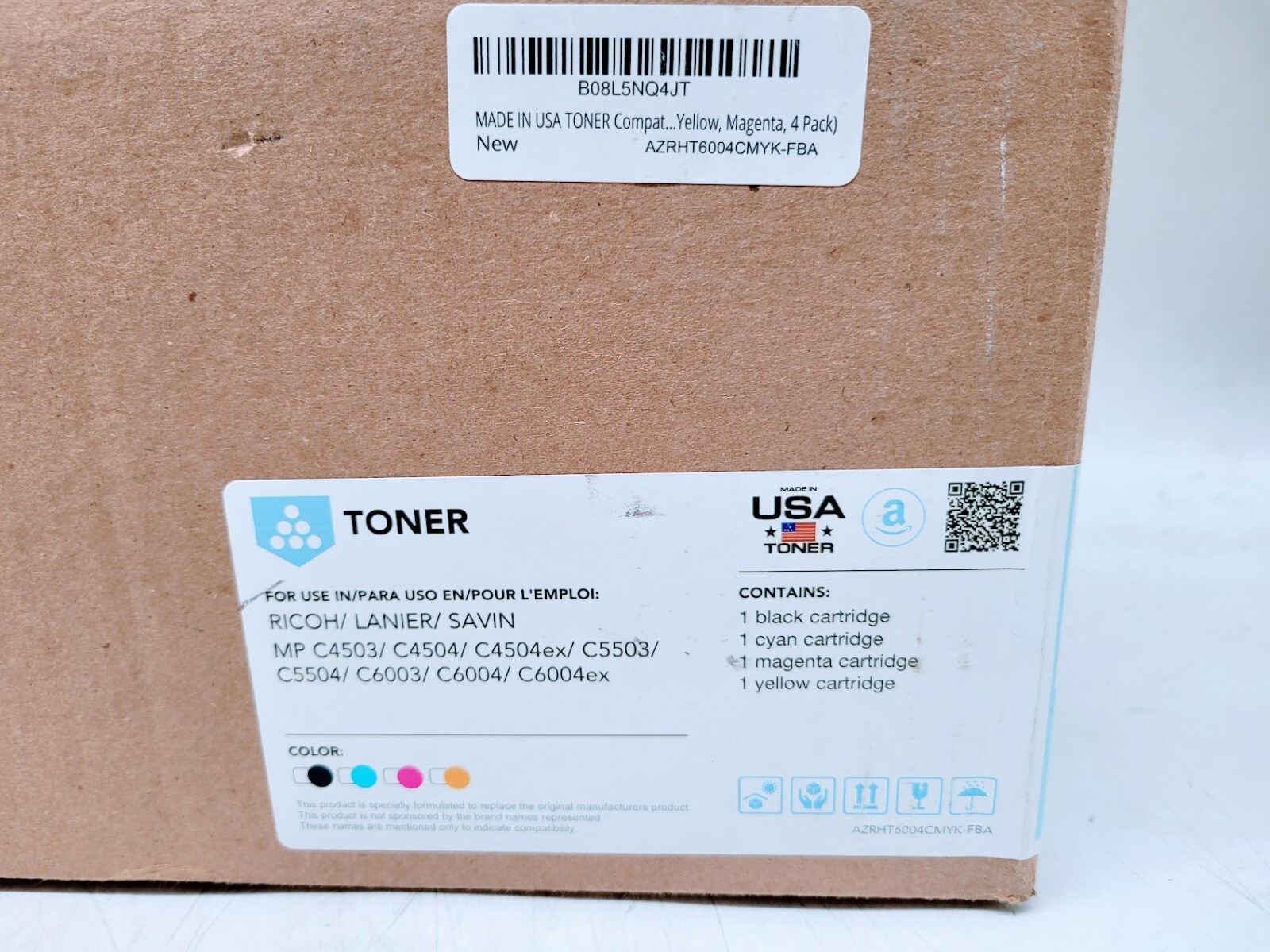 Ricoh / Lanier / Savin / Waste Toner Y/C/M/B MPC6003 CMYK