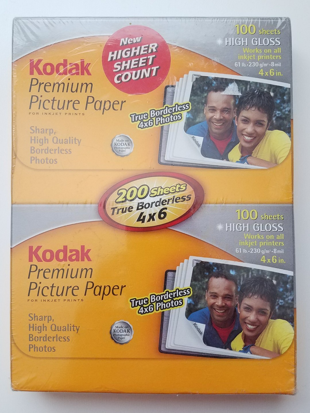 Kodak Premium Picture Paper 200-4×6″ Sheets High Gloss Photo Paper Borderless
