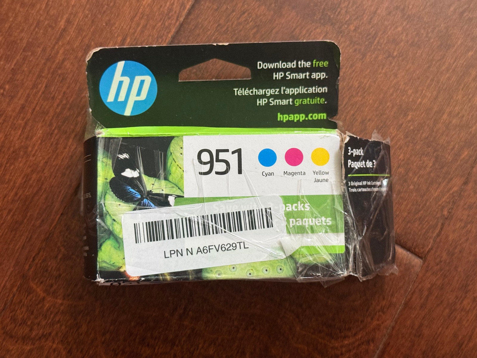Genuine HP 951 Cyan Magenta and Yellow Ink Cartridges EXP Nov/26 – Ugly Box