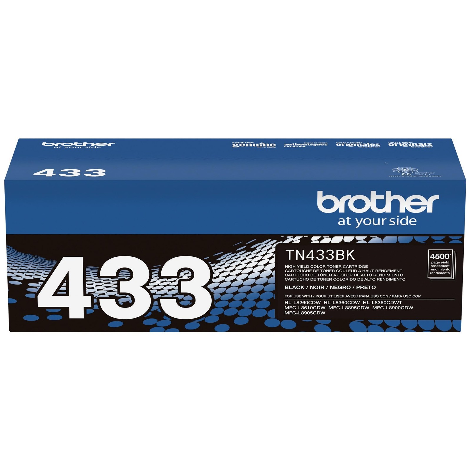 Genuine TN433BK High Yield Toner-Retail Packaging , Black, 1 Size