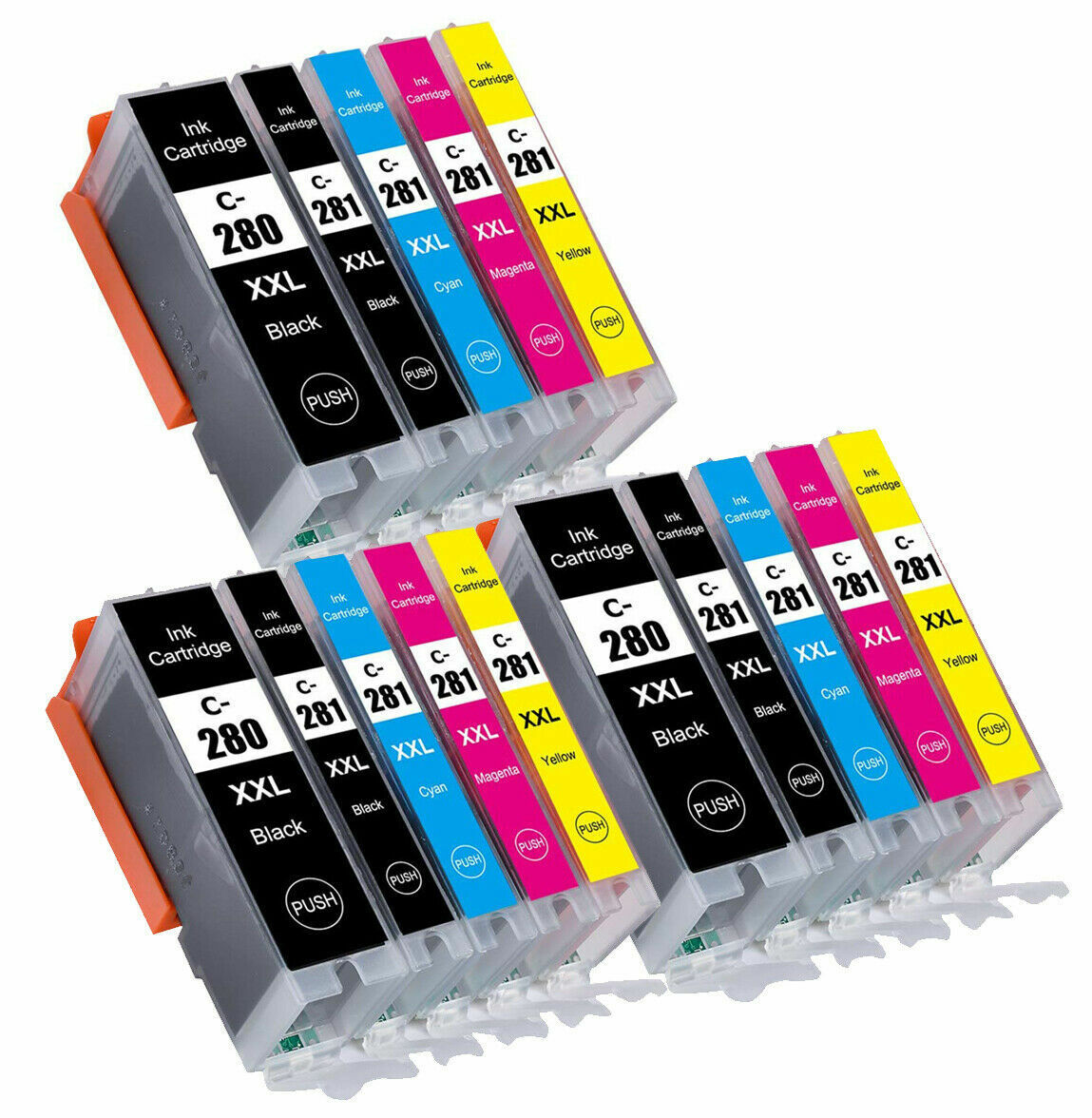 18PK Custom Ink Pack Compatible for 280XXL/281XXL (see description for details)