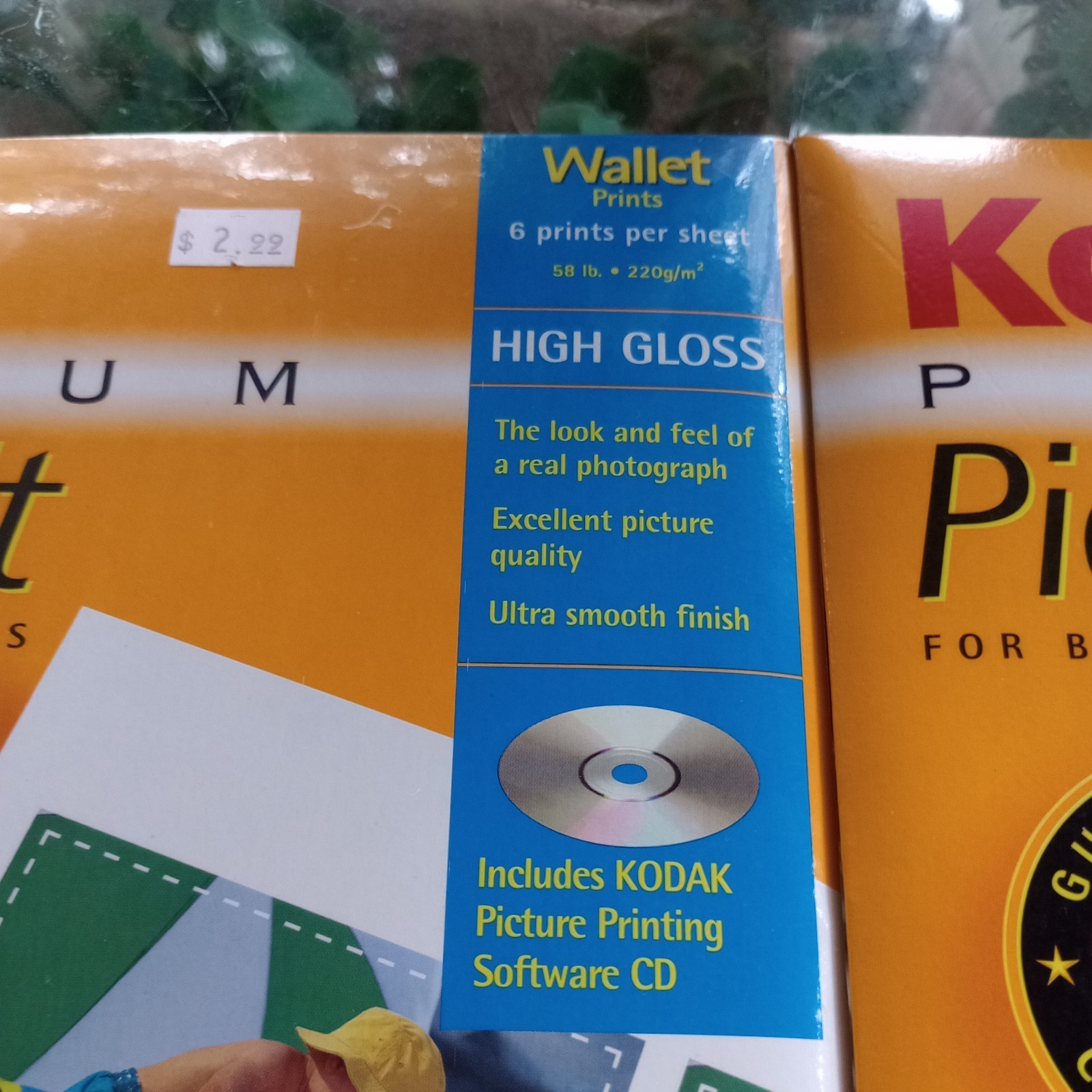 Kodak Wallet Size 2.25 X 3.5” Inkjet Photo High GlossPaper 174 Prints 1 open