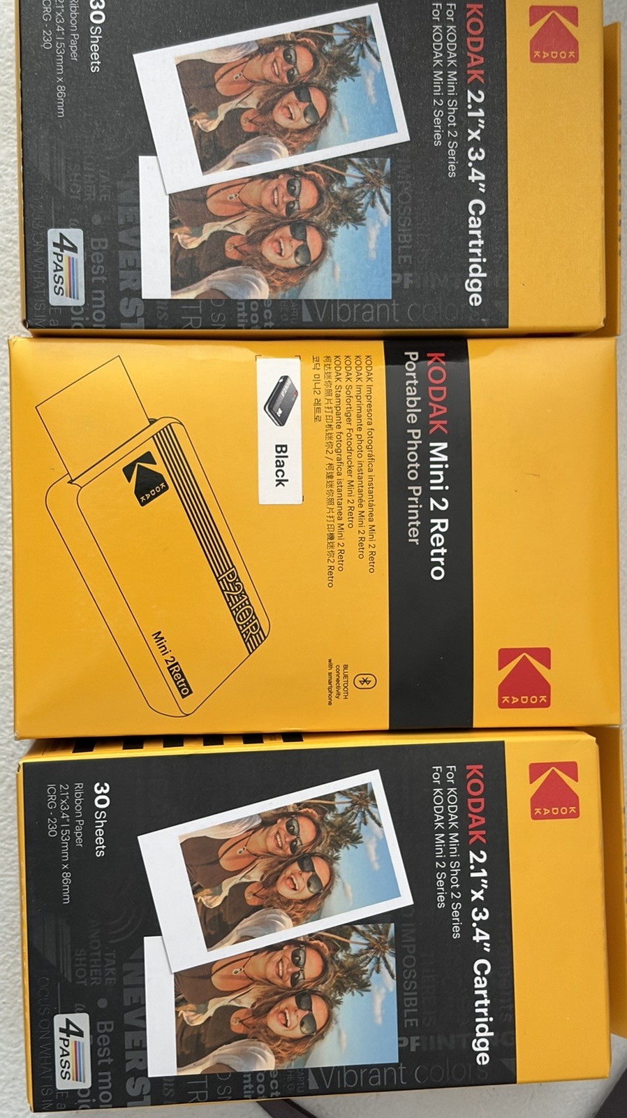 Bluetooth Mini 2 Retro Photo Printer – Bundle Two Cartridges As Seen In Pictures