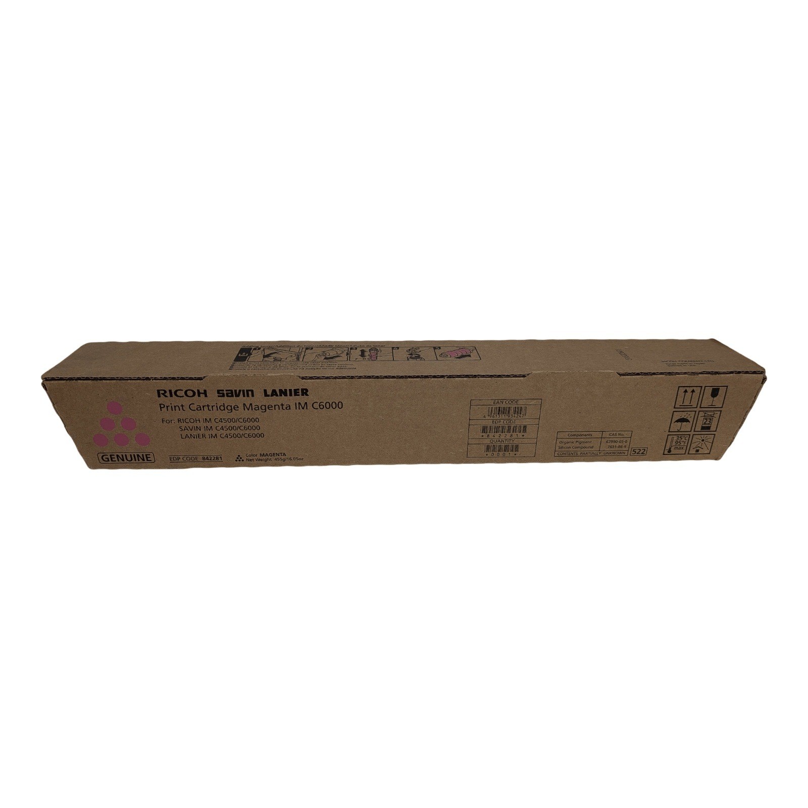 Ricoh Savin Lanier Magenta Print Cartridge IM C6000 IM C4500 Genuine 842281 NEW