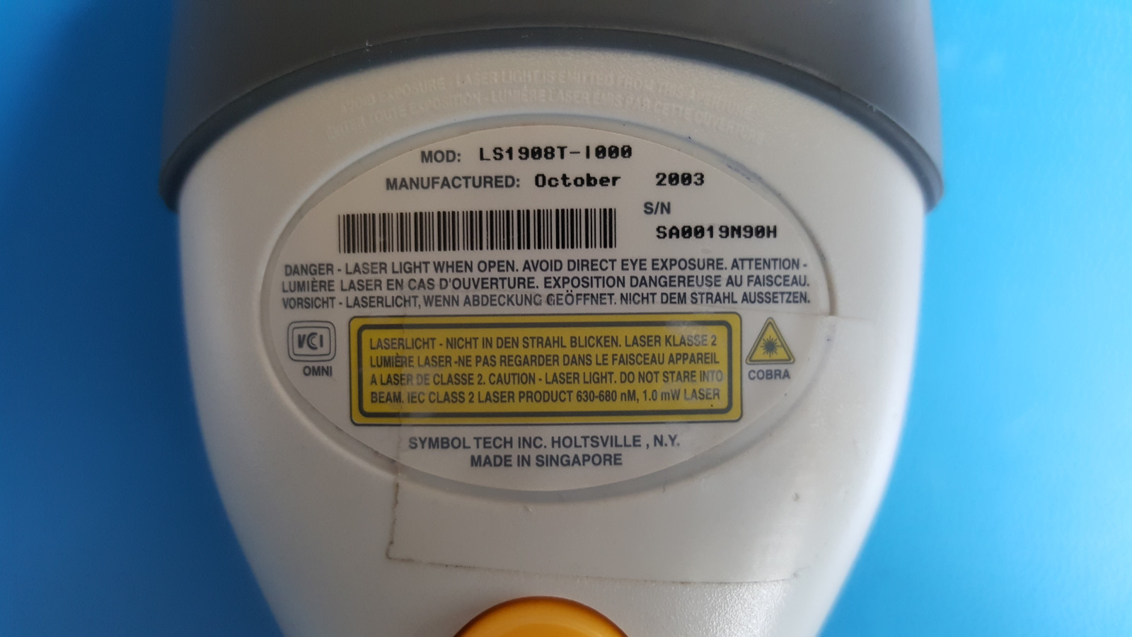 Symbol LS1908T-1000 Barcode Scanner USB Connection