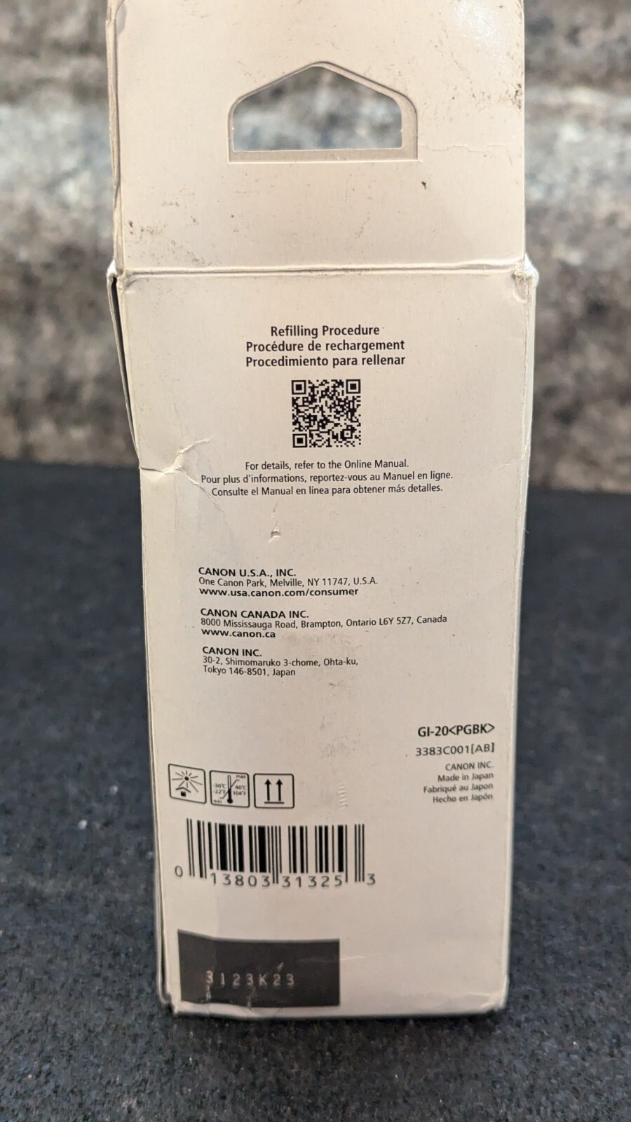 🔥New🔥 Genuine Canon – MegaTank GI-20 Pigment Black Ink Bottle – Pigment Black