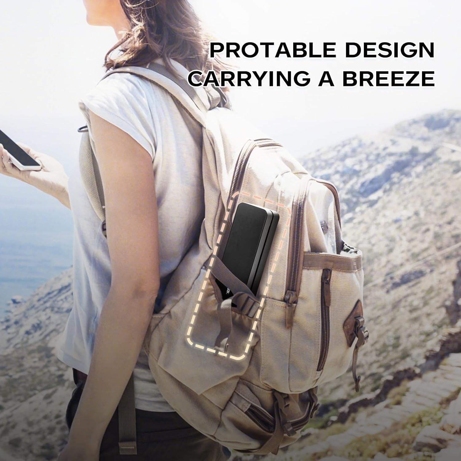 iDPRT Portable-Printer Wireless for Travel,300DPI Inkless Thermal Small Printers
