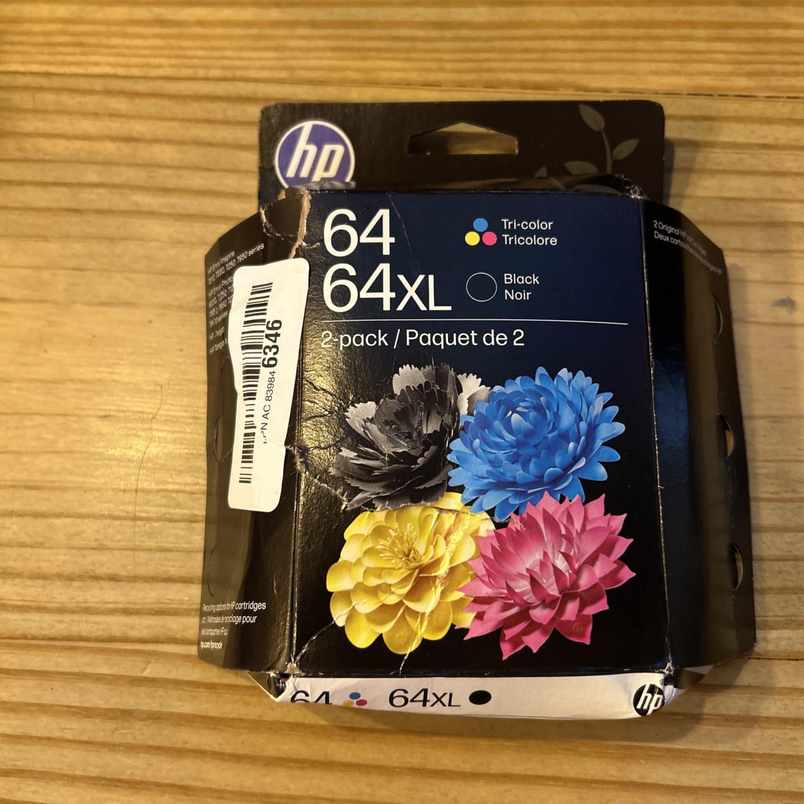 Genuine HP 64 XL Black & 64 Tri-Color Ink Catridges 2 Pack (Jan-2028)