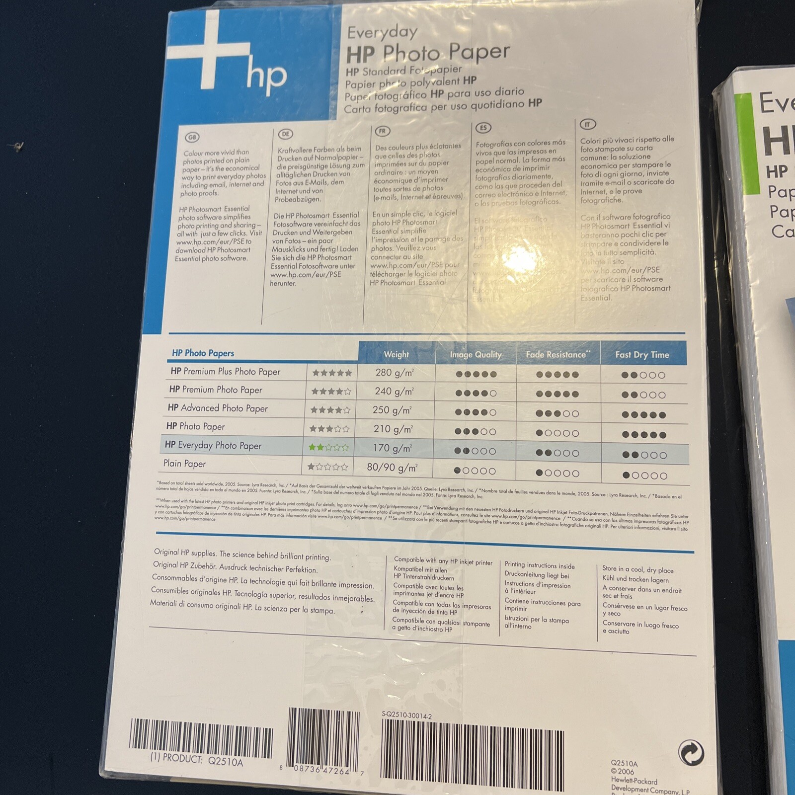3 HP Advanced Photo Paper size A4 Semi-Glossy & high gloss, 3 100 sheet packages