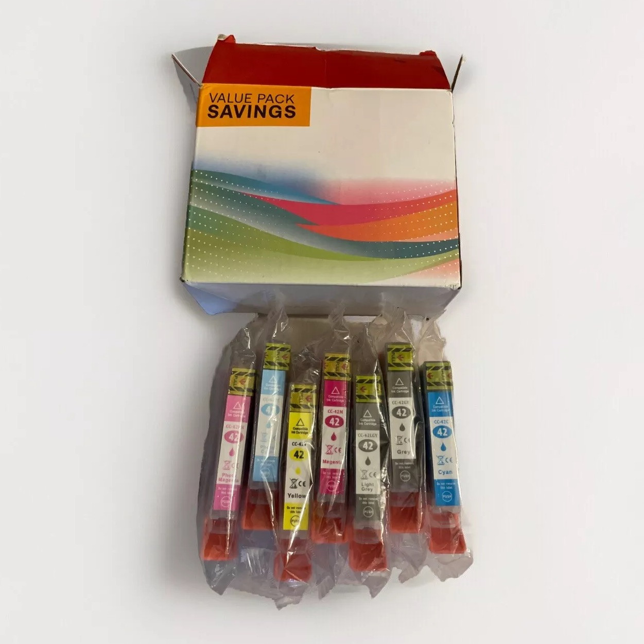 Inkjet Value Pack for CLI42 CLI 42 Canon Pixma Pro-100 /C/M/Y/GY/LGY/PC/PM