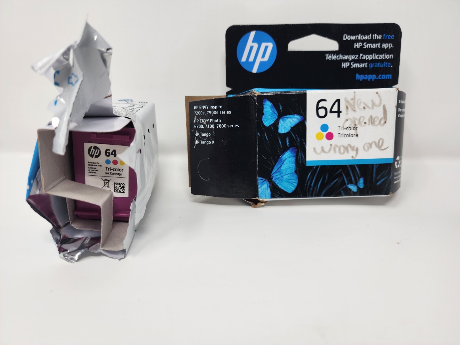 Open Box HP #64 Color Ink Cartridge 64 N9J89AN GENUINE Exp April 2024