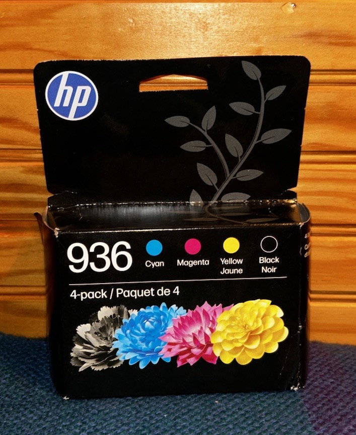 NEW! HP 936 Ink Cartridges 4-Pack Black Cyan Magenta Yellow 6C3Z5LN Exp 1/2028