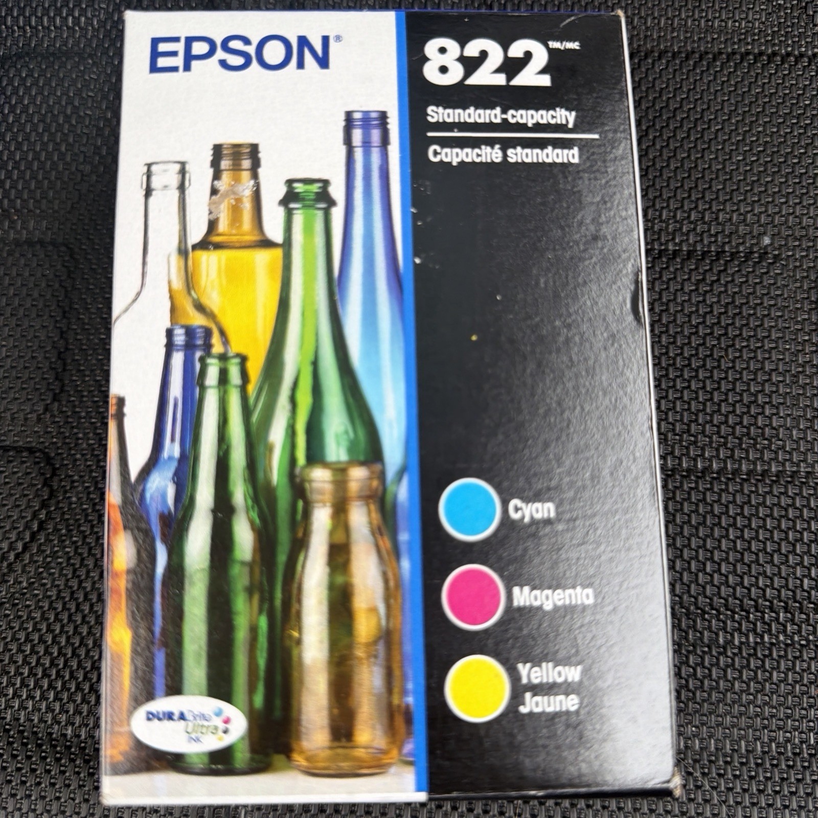 Epson 822 Cyan Magenta Yellow Ink Cartridge Set T822120-BCS Exp. 01/2029