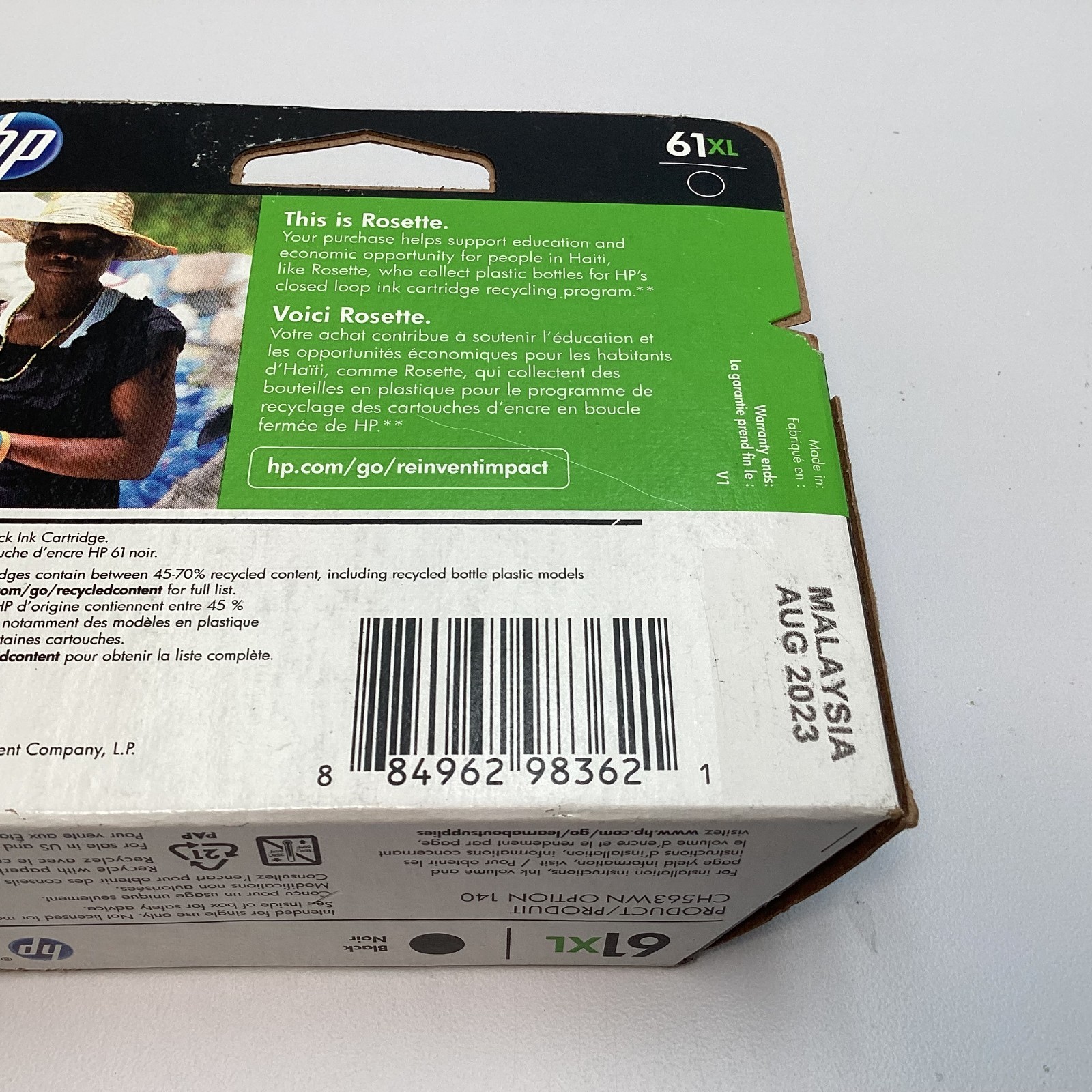 HP 61 & 61XL Ink Cartridge Lot CH563WN Black & CH562W Tri-Color, OEM 2023 & 2026