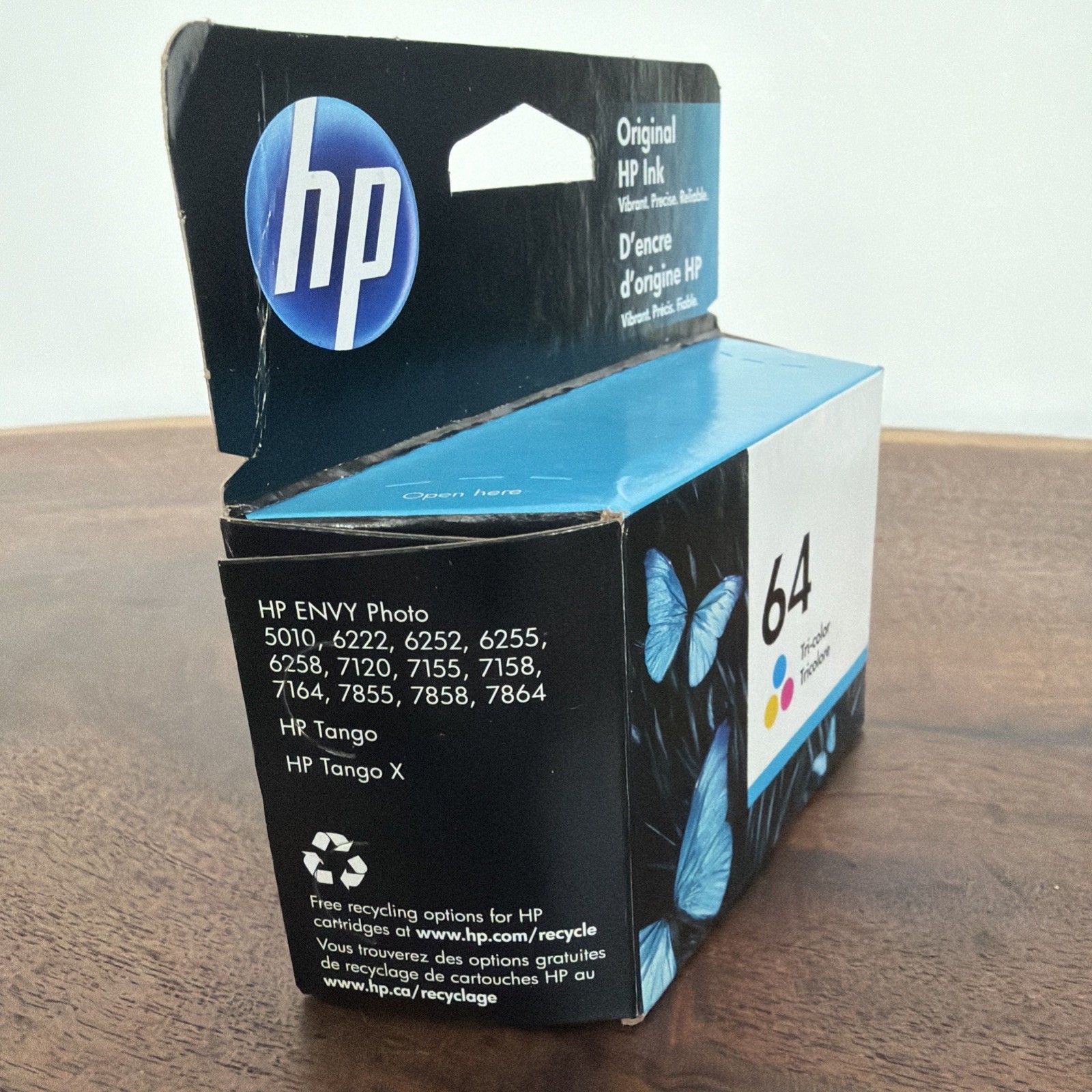 HP #64 Tri Color Ink Cartridge 64 N9J89AN Genuine New Use By – May 2023