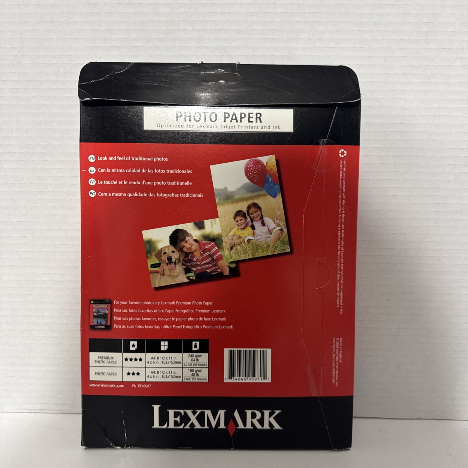 Lexmark Glossy Photo Paper 8.5 x 11 in 180 G/m 48 Lb Inkjet White 25 Sheets